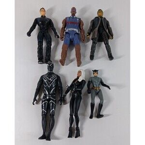 Marvel DC Action Figure Lot Catwoman Black Panther Storm Falcon Cyclops Toad